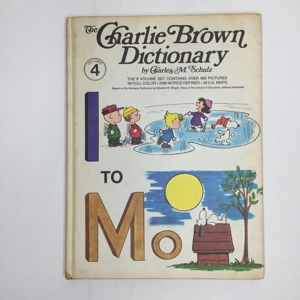 Vintage 1973 Peanuts The Charlie Brown Dictionary Incomplete Set Volumes 1-5 & 7